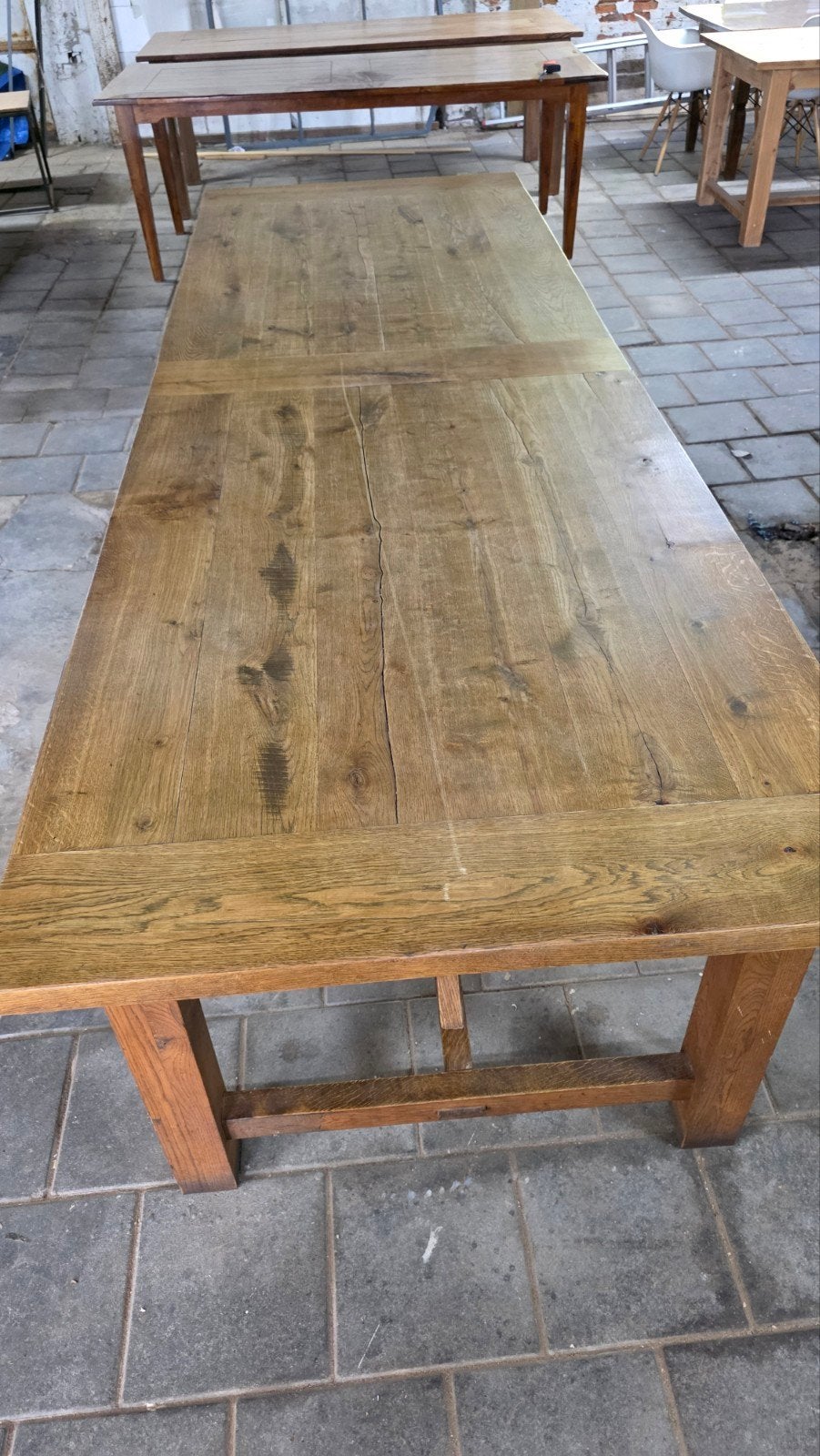 Prachtige 300 cm lange boerentafel- kloostertafel, Huis en Inrichting, Tafels | Eettafels, Ophalen of Verzenden, Gebruikt