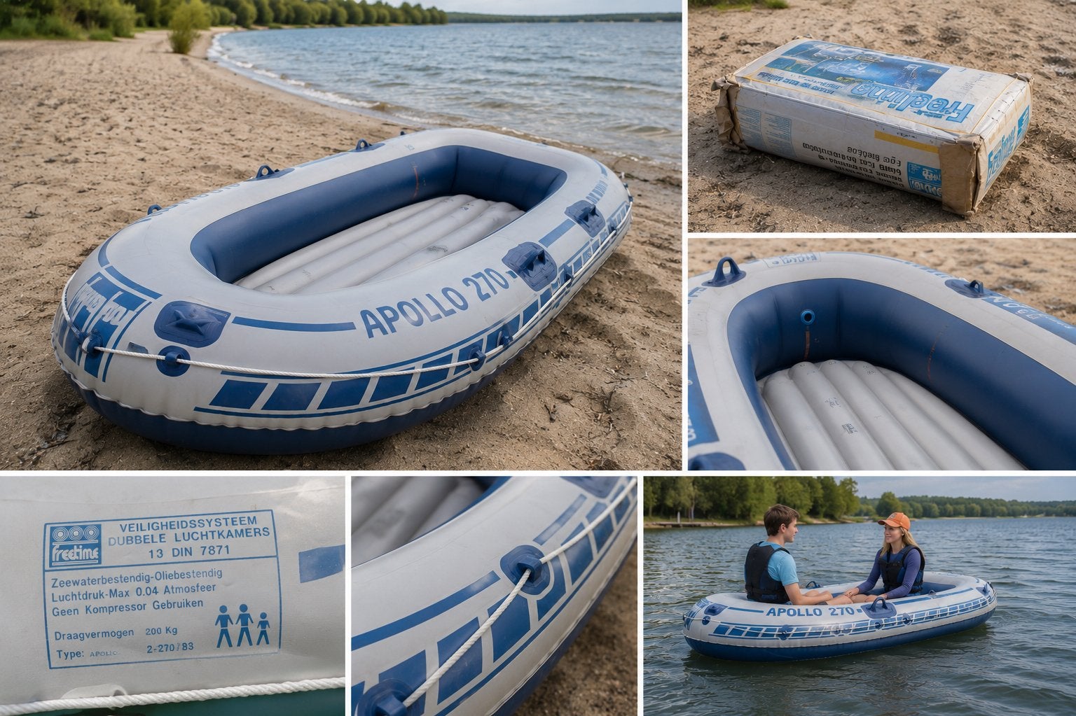 Freetime Apollo 270 opblaasboot + houten roeispanen, Kinderen en Baby's, Ophalen, Gebruikt