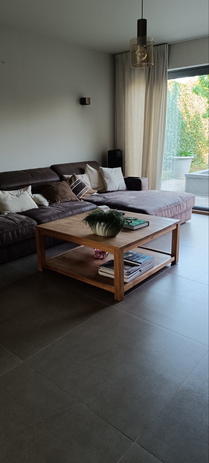 salontafel teak, Ophalen