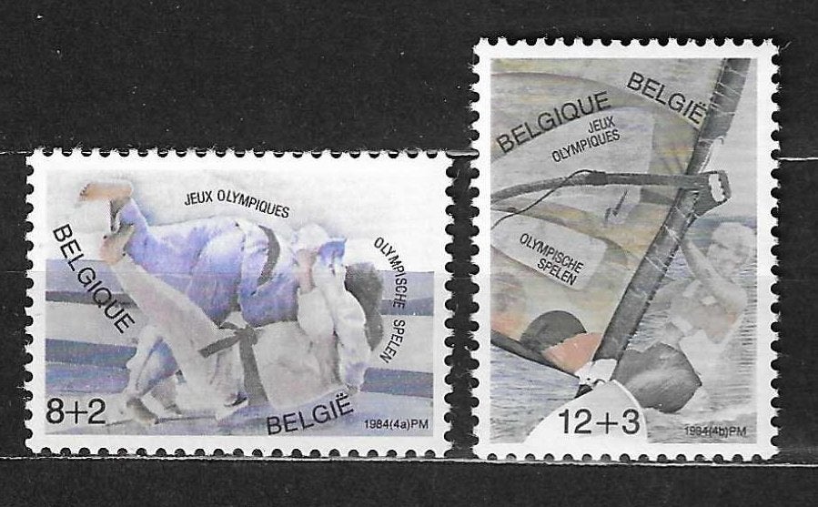 België OPC 2119-20 Olympische spelen Los Angeles **, Olympische Spelen, Ophalen of Verzenden, Postfris, Postfris