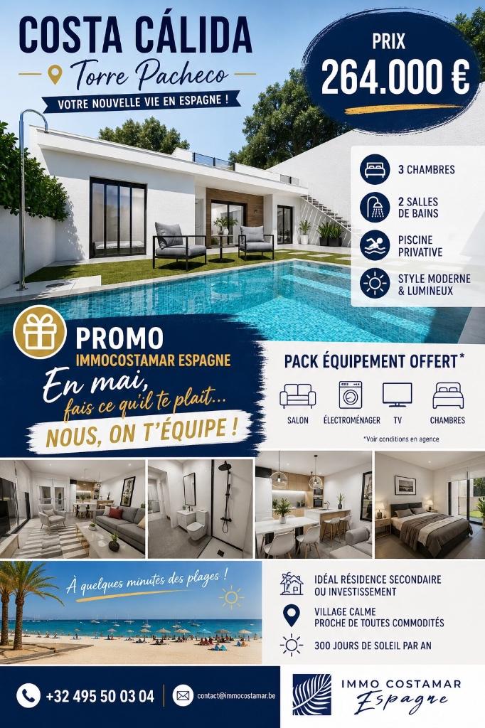 villa a vendre en espagne costa calida