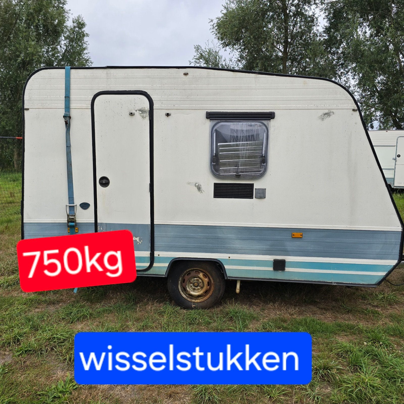 Caravan 750kg Adria wisselstukken raam deur chassis werfkeet, Ophalen