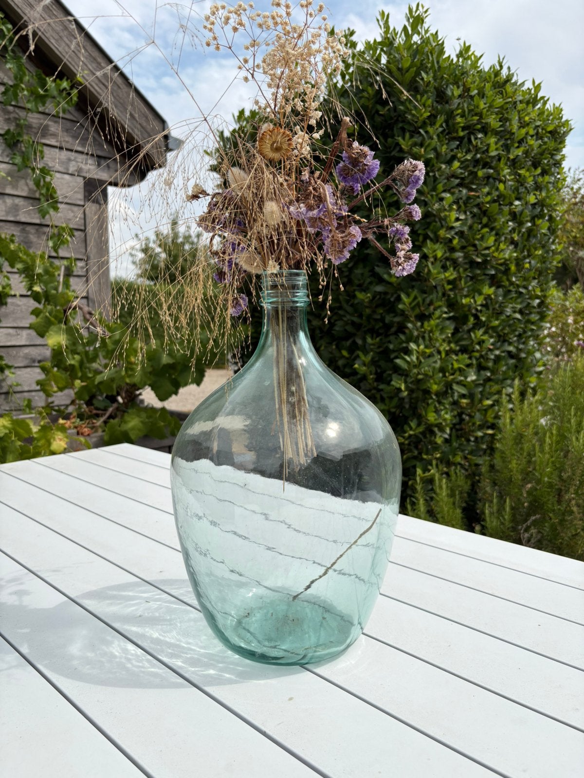 Decoratieve Dame Jeanne wijnfles 10liter, Tuin en Terras, Tuinwanddecoratie, Ophalen, Zo goed als nieuw
