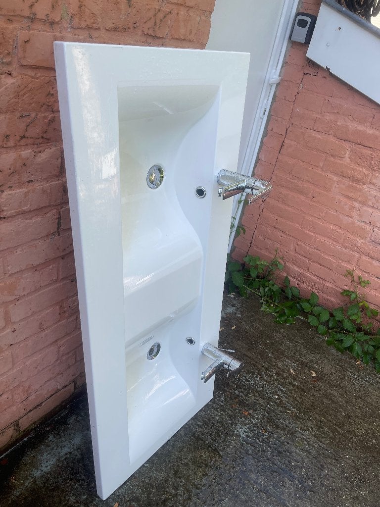 Double vasque SANS MEUBLE, Maison & Meubles, Enlèvement, Utilisé, Lavabo ou Évier