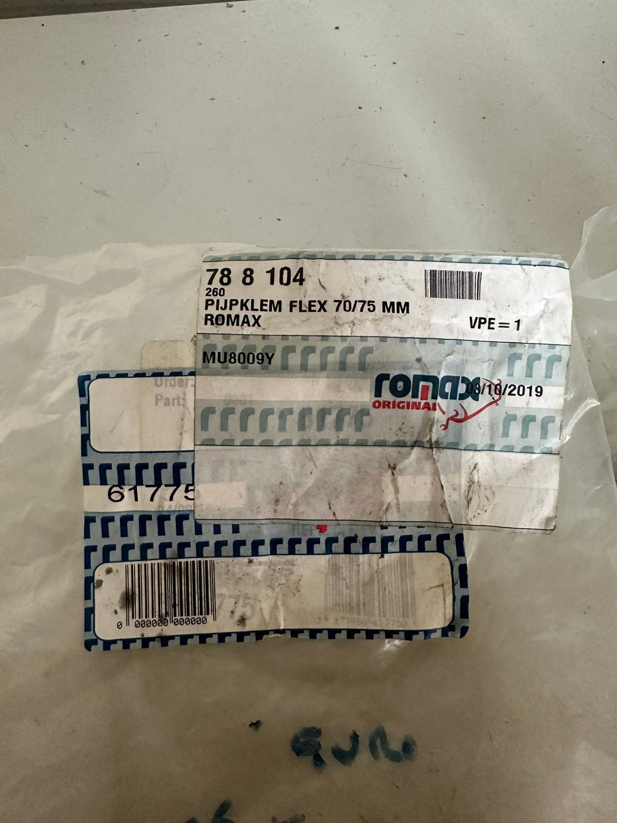 Nieuwe Romax Uitlaat Pijpklem Flex 70/75mm788104 -Universeel, Ophalen