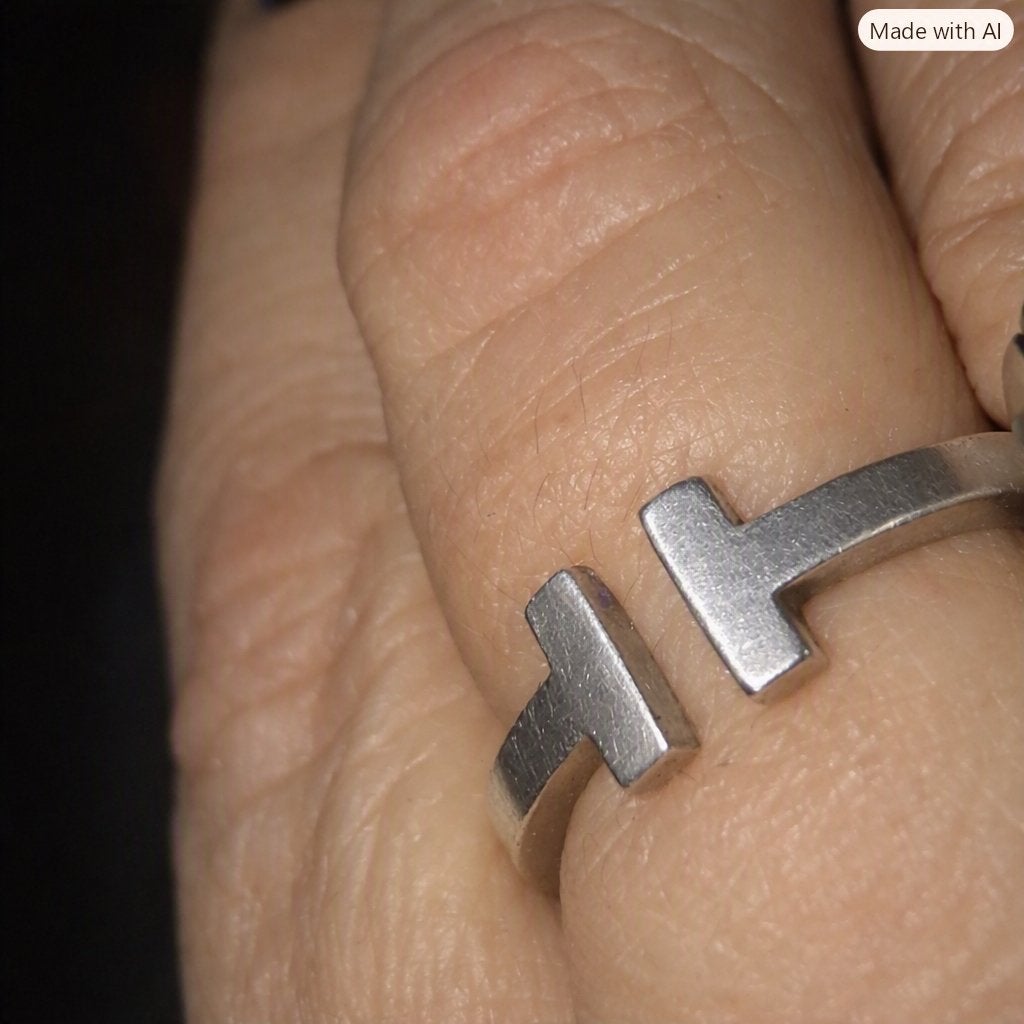 Tiffany & Co. T‑Ring Zilver – Maat 58 – Authentiek Orlando, 18 tot 19, Gebruikt, Verzenden, Dame