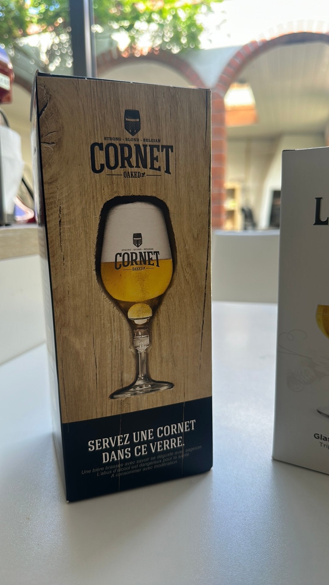1 bierglas Cornet + 1 bierglas tripel le fort, Verzamelen, Glas en Drinkglazen, Ophalen, Nieuw, Bierglas