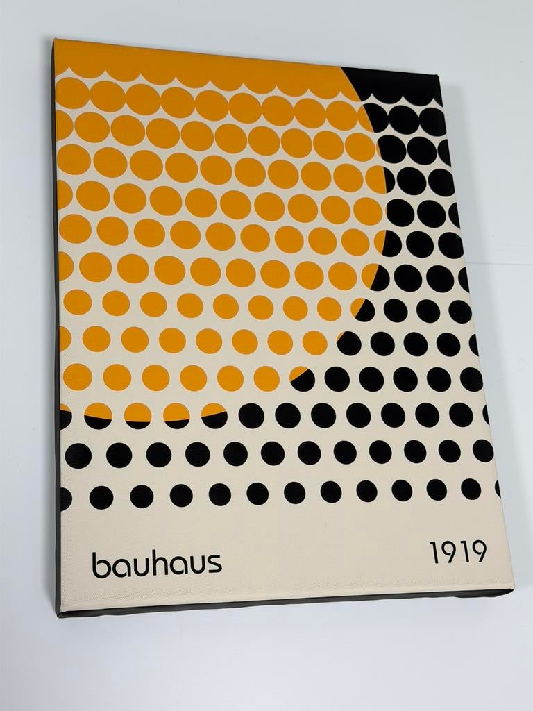 Bauhaus 1919 Canvas Schilderij Abstract Wanddecoratie A3, Ophalen of Verzenden