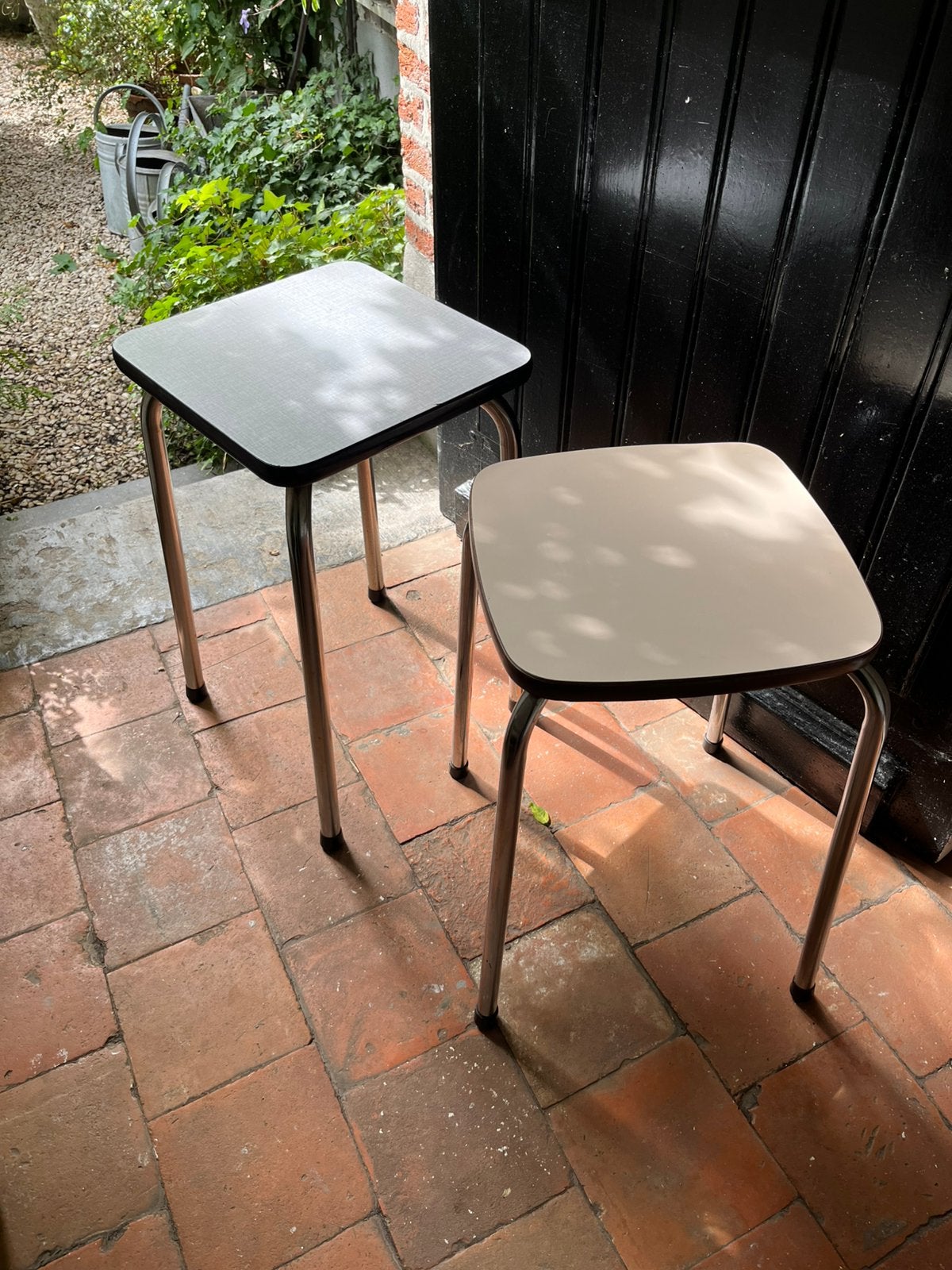 MOOIE VINTAGE RETRO KRUKJES KRUKJE CHROOM FORMICA, Ophalen of Verzenden, Zo goed als nieuw