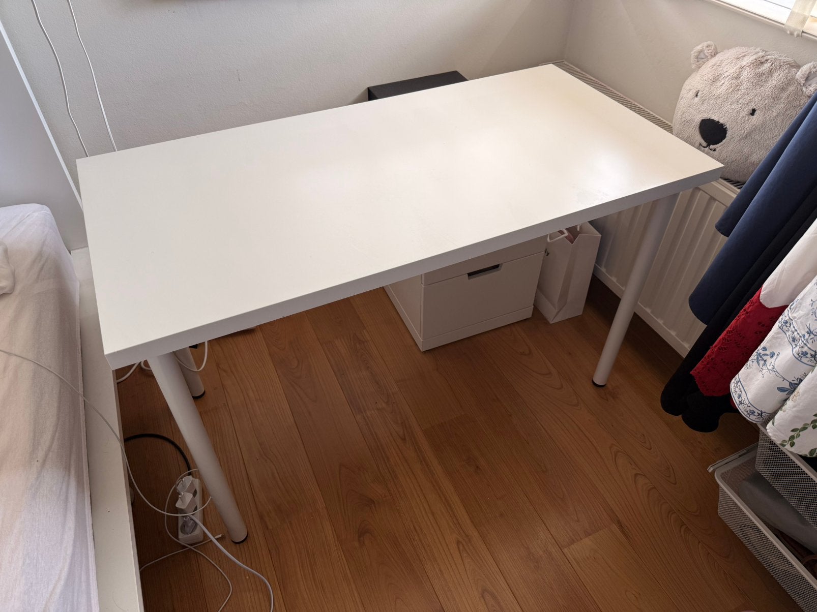 wit bureau van IKEA (120x60), Huis en Inrichting, Ophalen, 120 cm, Hout, Zo goed als nieuw