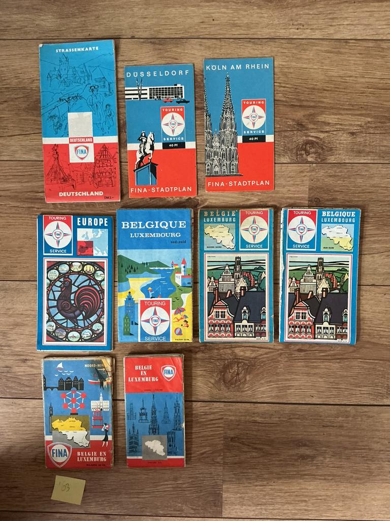 Cartes routières FINA anciennes, Enlèvement ou Envoi, Utilisé, Allemagne