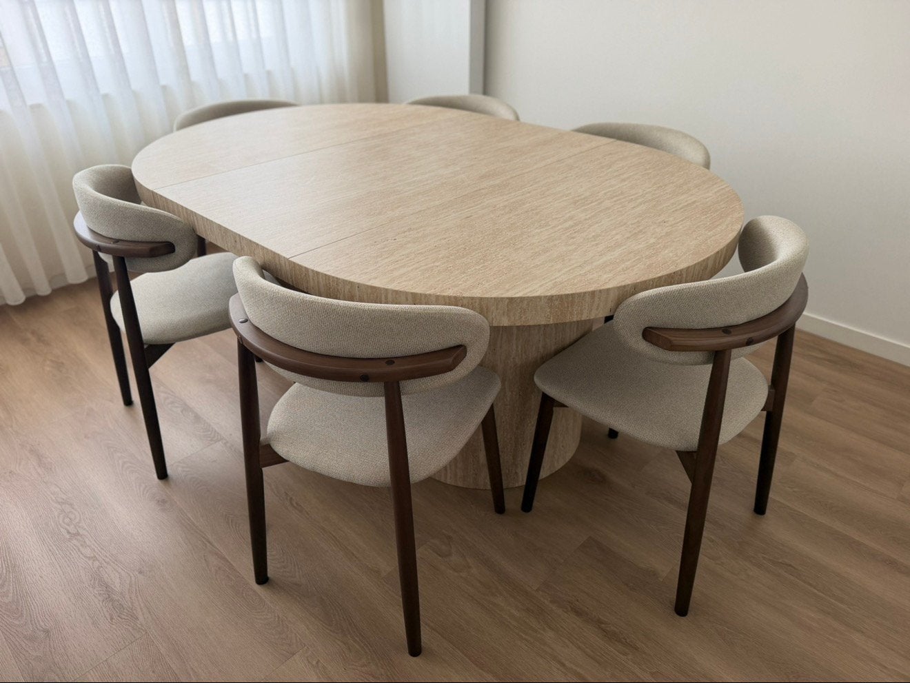 Table salle a manger extensible et chaises, Maison & Meubles, Enlèvement, Comme neuf