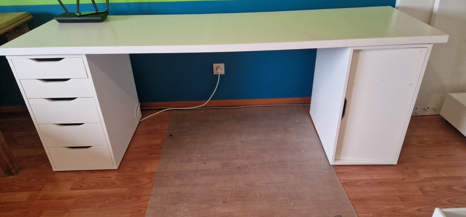 bureau 2m ikea, Ophalen, IKEA, Wit