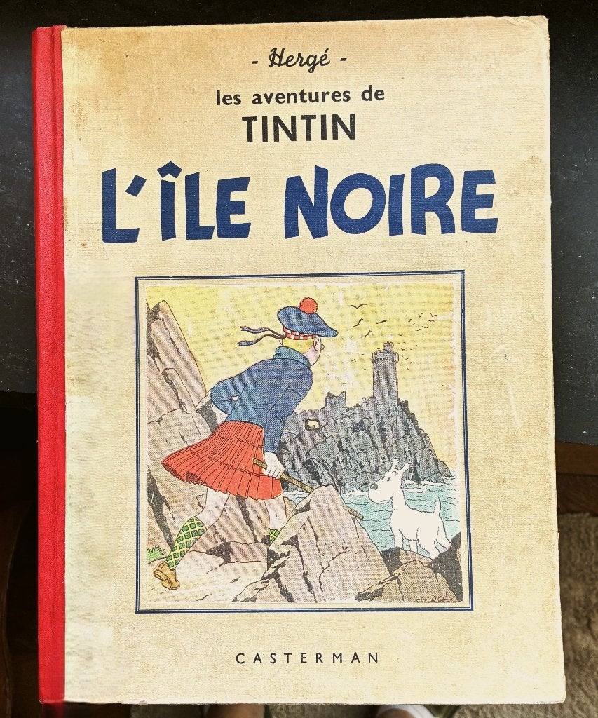 Het zwarte eiland A17 BIS - 1942 - Zeldzame kartonnering, Boeken, Stripverhalen, Gelezen, Verzenden, Eén stripboek, Hergé.