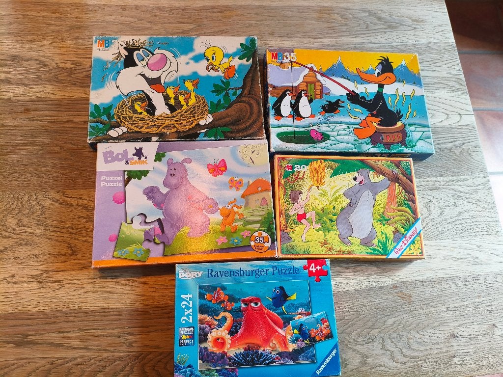 Set 6 puzzels 3 - 6 jaar, Kinderen en Baby's, Ophalen, 10 tot 50 stukjes, Gebruikt, 4 tot 6 jaar