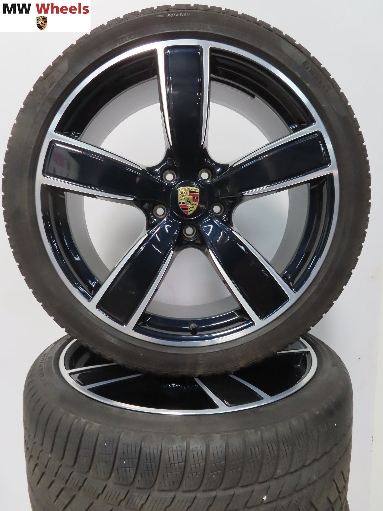 Originele Porsche Cayenne SUV 22 inch velgen winterbanden, Auto-onderdelen, Gebruikt, -, 285 mm, -