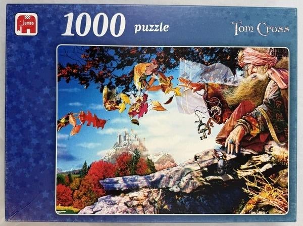 Casse-tête Jumbo Tom Cross 1000 Fall Fung Fantasy Vintage, Envoi, 500 à 1500 pièces, Comme neuf, Puzzle