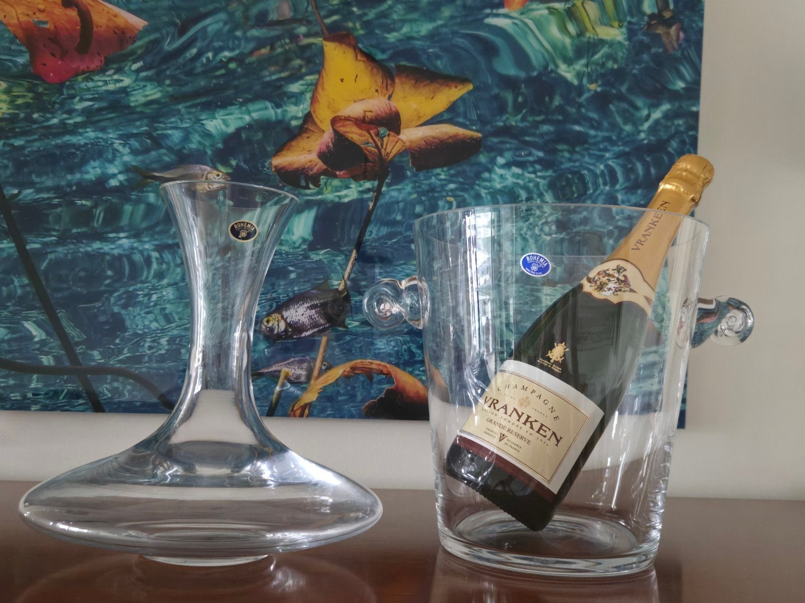 Deux magnifiques nouveaux articles vintage cristal de Boème, Enlèvement ou Envoi