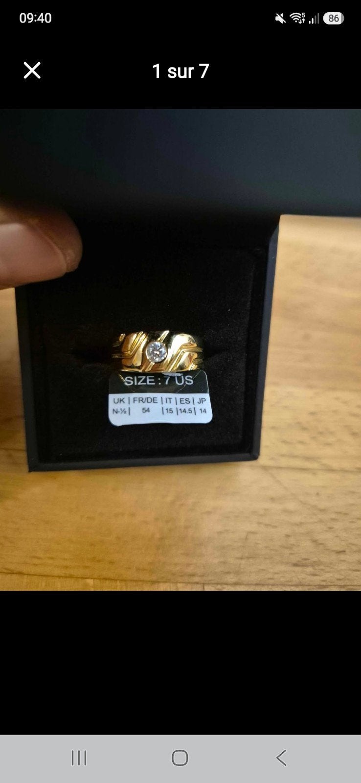 bague argent, Handtassen en Accessoires, Ophalen, Goud
