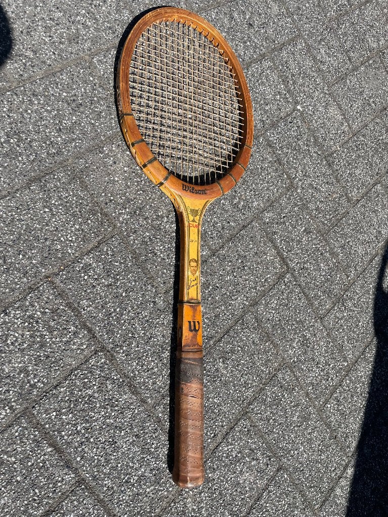 Retro houten tennis racket, Ophalen, Racket, Wilson