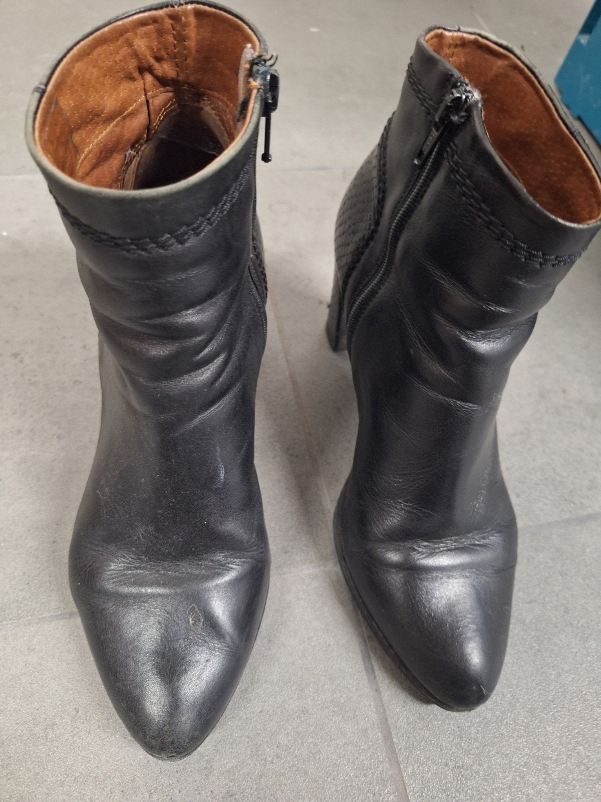 bottes basses noires en cuir pour femmes 39, Enlèvement, Boots et Botinnes, Porté, Noir