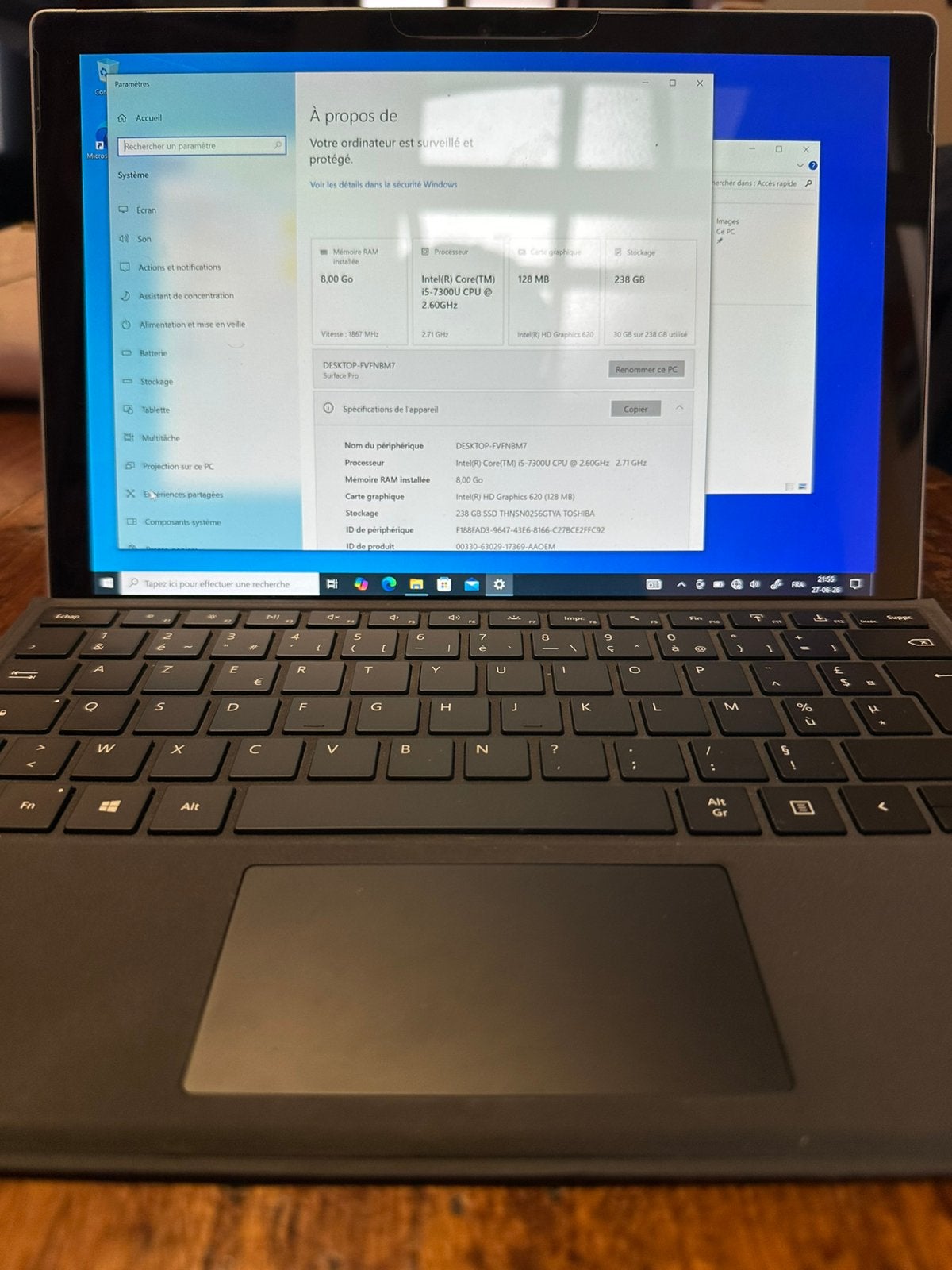 Surface Pro 5 avec stylet, Computers en Software, Windows Laptops, Ophalen of Verzenden, Zo goed als nieuw