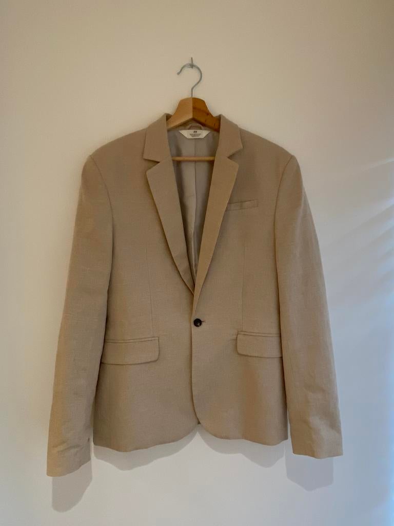 H&M suit - Nieuw - beige, Kleding | Heren, Ophalen, Nieuw, Maat 46 (S) of kleiner, Beige