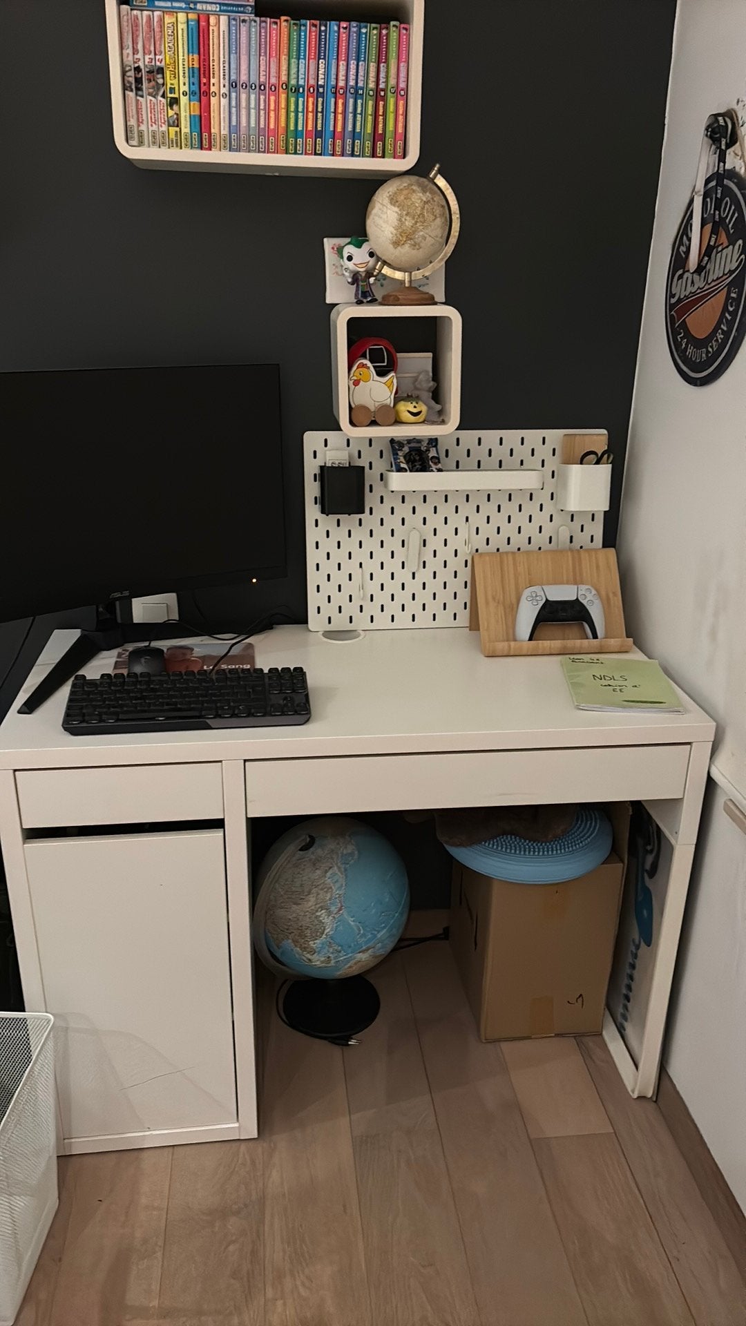 Bureau blanc, Enlèvement, Utilisé, IKEA, Avec tiroirs