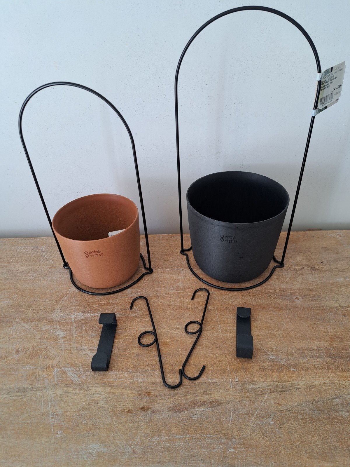 Nieuw - Point Virgule 2x bloempot + hanger, Tuin en Terras, Ophalen of Verzenden