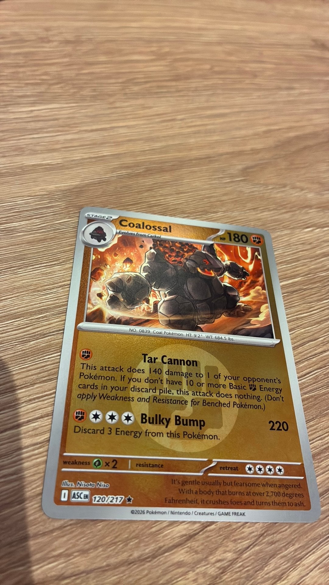 Coalossal #120 Reverse - Ascended Heroes - Pokemon, Enlèvement ou Envoi, Comme neuf, Plusieurs cartes