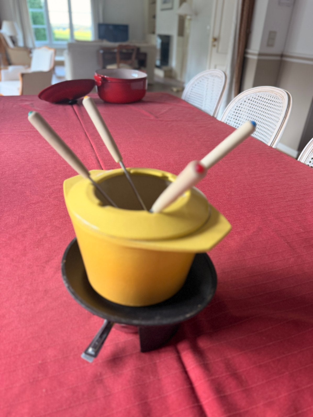 Service à fondue Le Creuset vintage, Ophalen, Gebruikt, Brander, Fondueset