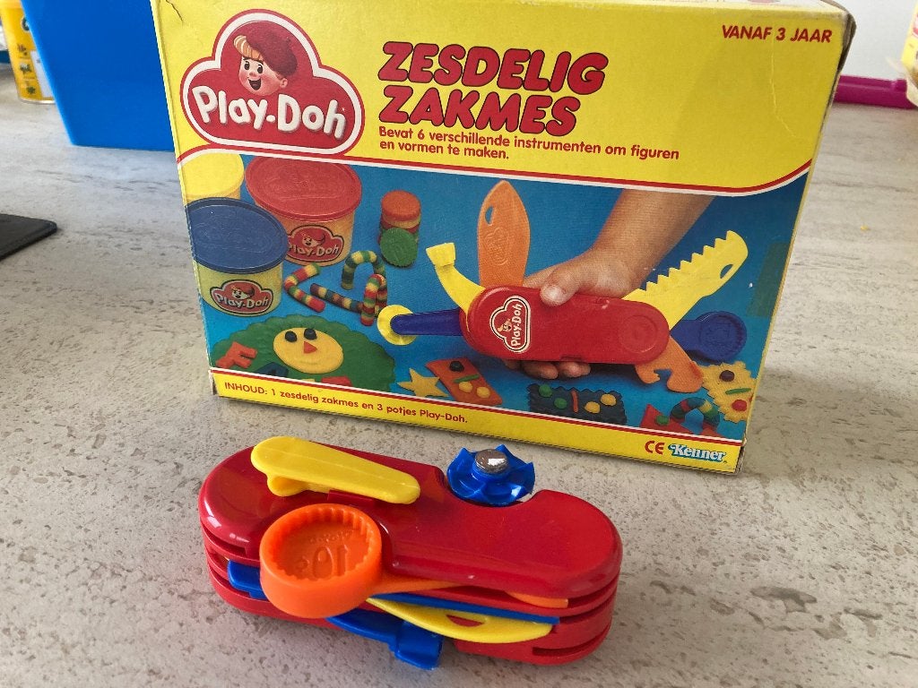 Play-Doh, vintage  6 delig zakmes, Kinderen en Baby's, Ophalen, Gebruikt, Jongen of Meisje