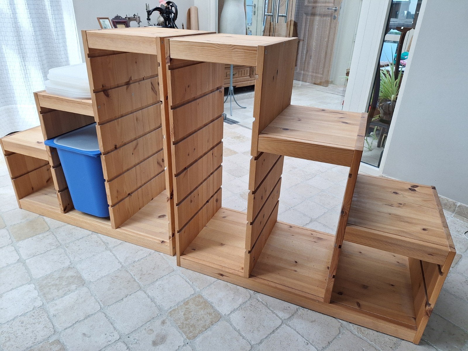 2 Ikea Trofast grenen basiselementen, Ophalen, Gebruikt, 75 tot 100 cm, Minder dan 50 cm