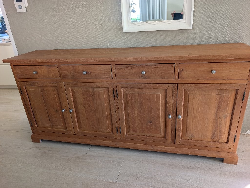 Dressoir Teak, Ophalen, Gebruikt, 150 tot 200 cm, Teakhout