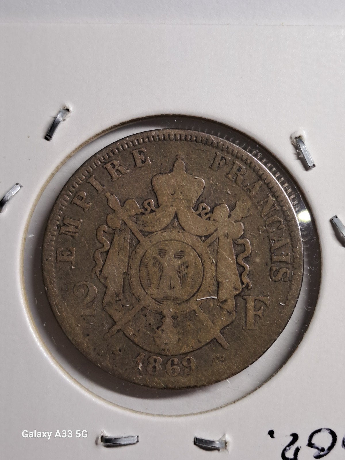 Françe-Napoléon III-2 fr.1869A, Enlèvement ou Envoi, France, Monnaie en vrac, Argent