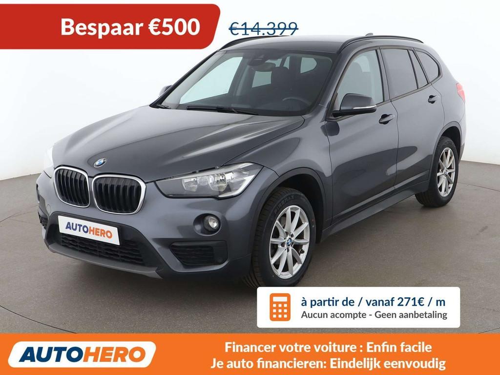 BMW X1 sDrive 18d Advantage (bj 2017), Auto's, Stof, SUV of Terreinwagen, Zilver of Grijs, Te koop