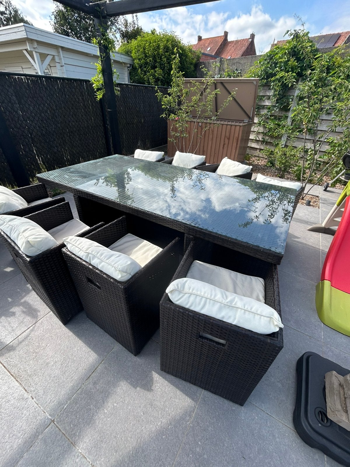 Salon de jardin - tuinset, Tuin en Terras, Ophalen, Zo goed als nieuw, Tuinset