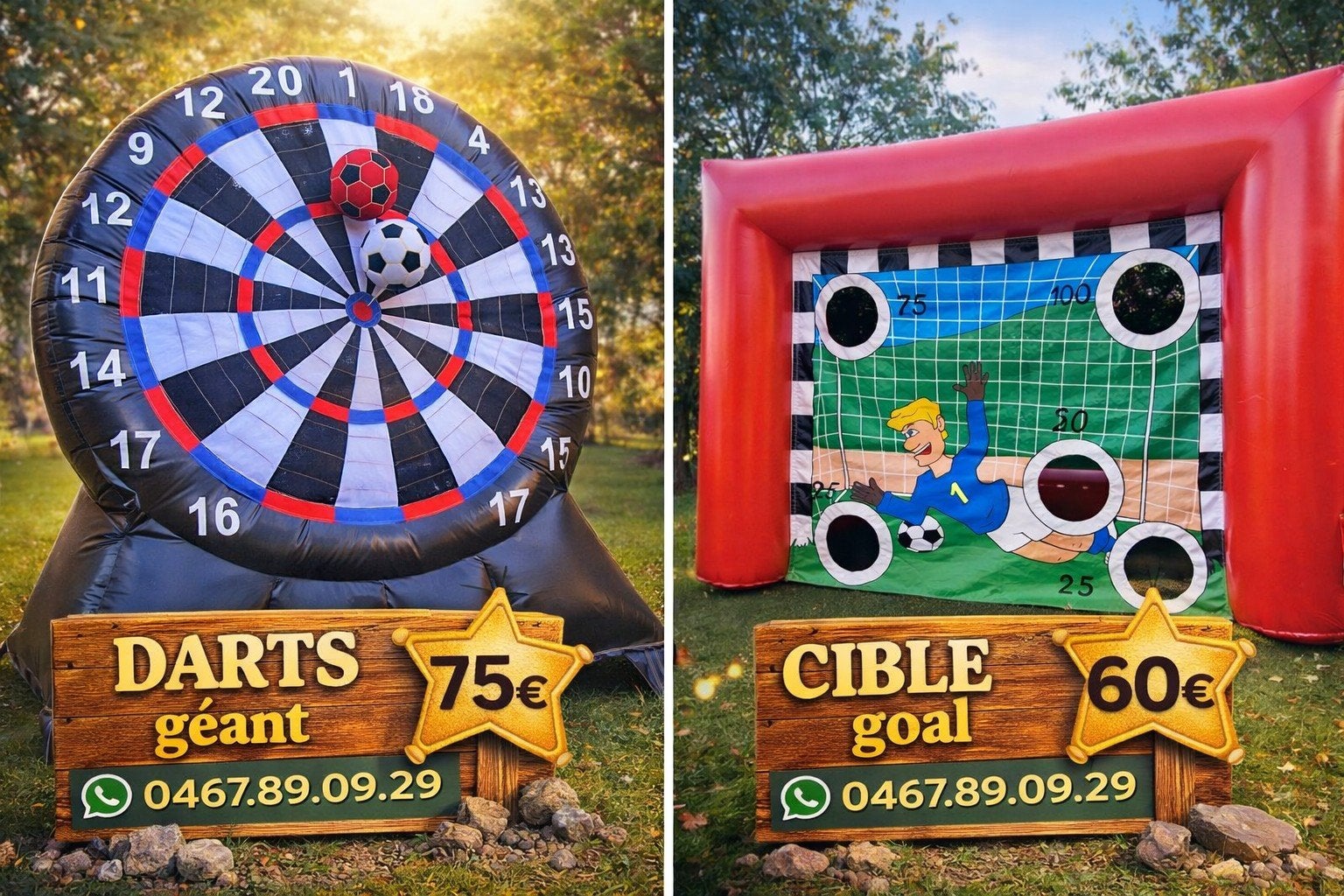 Darts géant + Goal cible géant, Enlèvement ou Envoi