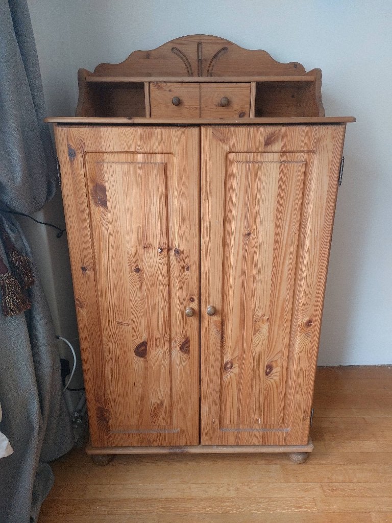 Bureau fermé pour ordinateur (pin), Maison & Meubles, 120 à 170 cm, 70 à 120 cm, Enlèvement, Utilisé