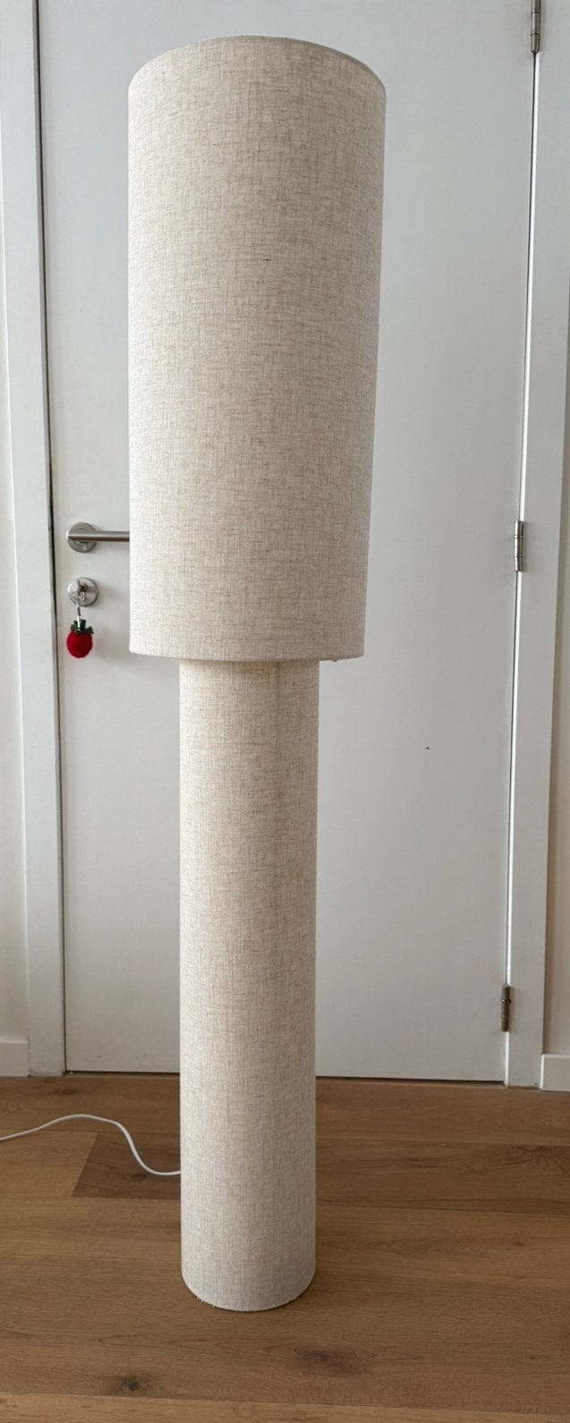 Vloerlamp ecru, Huis en Inrichting, Ophalen, Japandi, Gebruikt, E27 (groot)