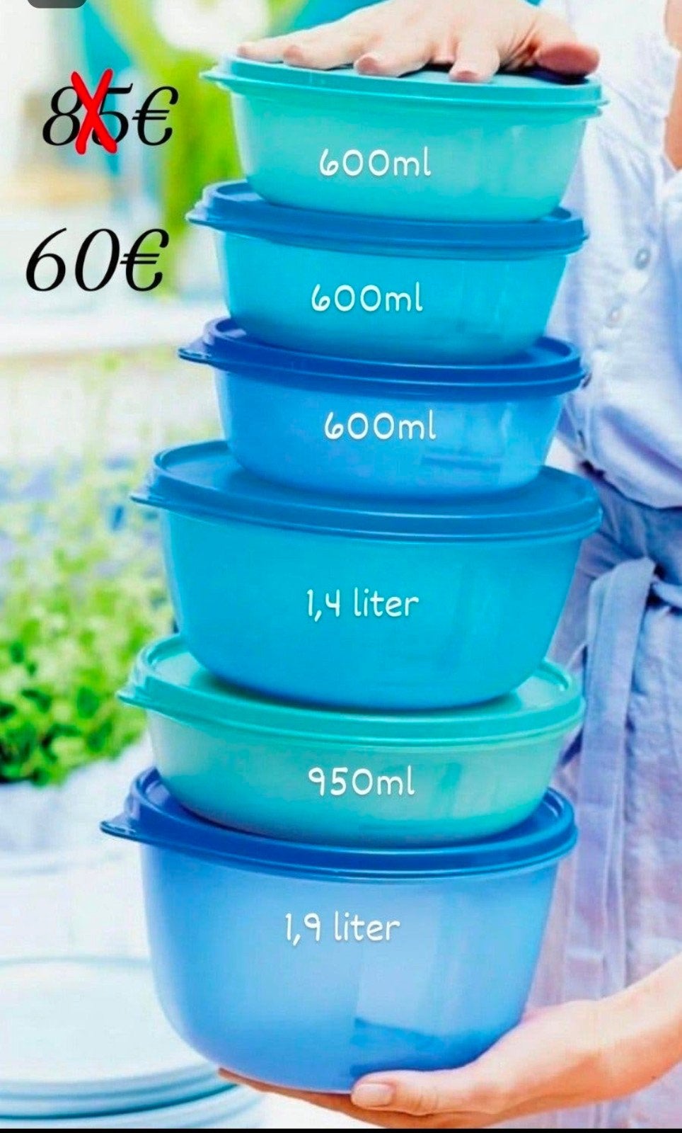 Ensemble de bols spatiaux Tupperware, Maison & Meubles, Cuisine| Tupperware, Enlèvement ou Envoi, Neuf