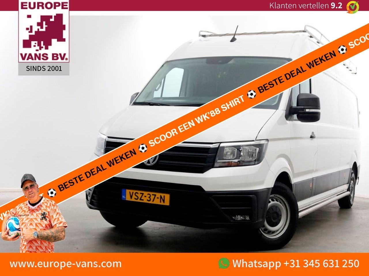 Volkswagen Crafter 35 2.0 TDI 140pk L4H3 (L3H2) Maxi Airco/C, Wit, Bedrijf, 235 g/km, Onderhoudsboekje