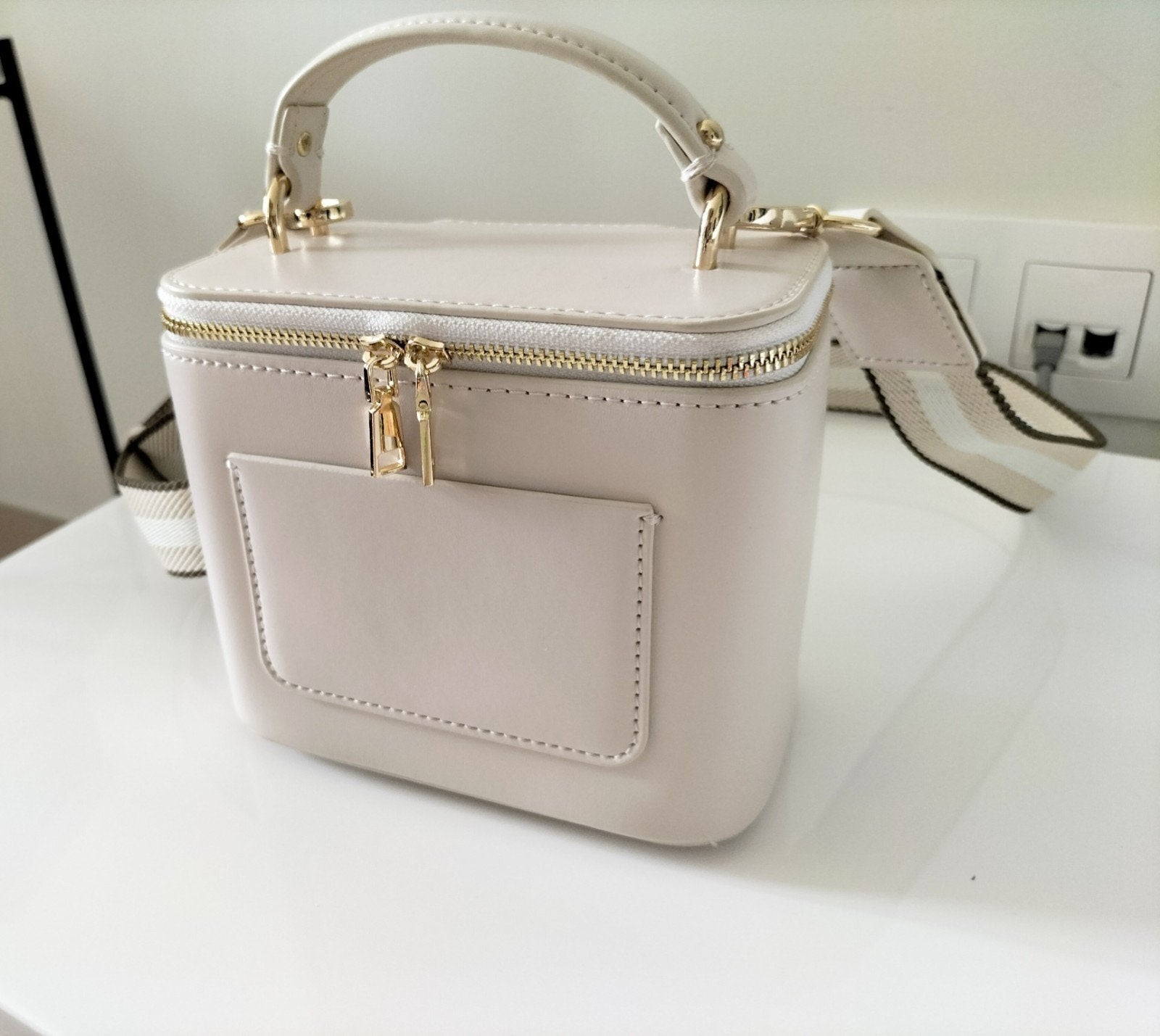 Sac à bandoulière Zara crème, Enlèvement ou Envoi, Neuf, Beige, Sac à bandoulière