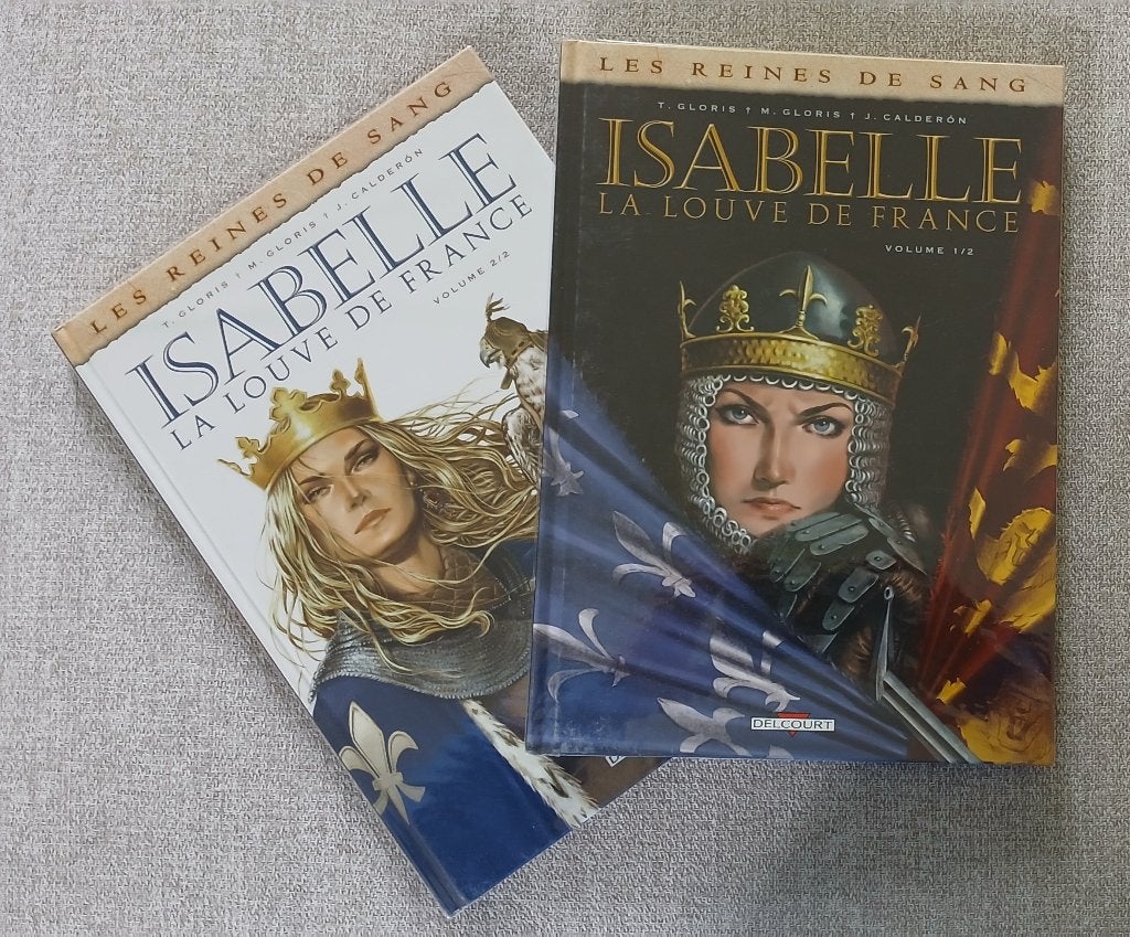 2 BD Les Reines de sang Isabelle la Louve de France dédicace, Plusieurs BD, Enlèvement ou Envoi, Utilisé