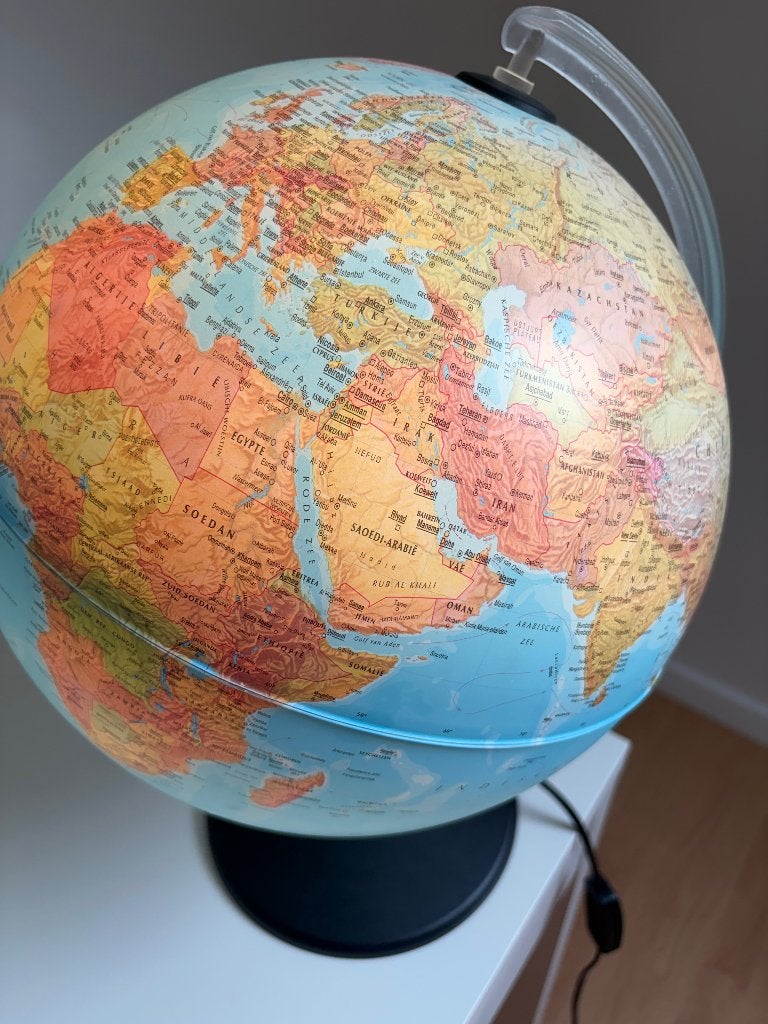 Lichtgevende wereldbol, Maison & Meubles, Accessoires pour la Maison | Globes, Enlèvement, Rotatif, Comme neuf