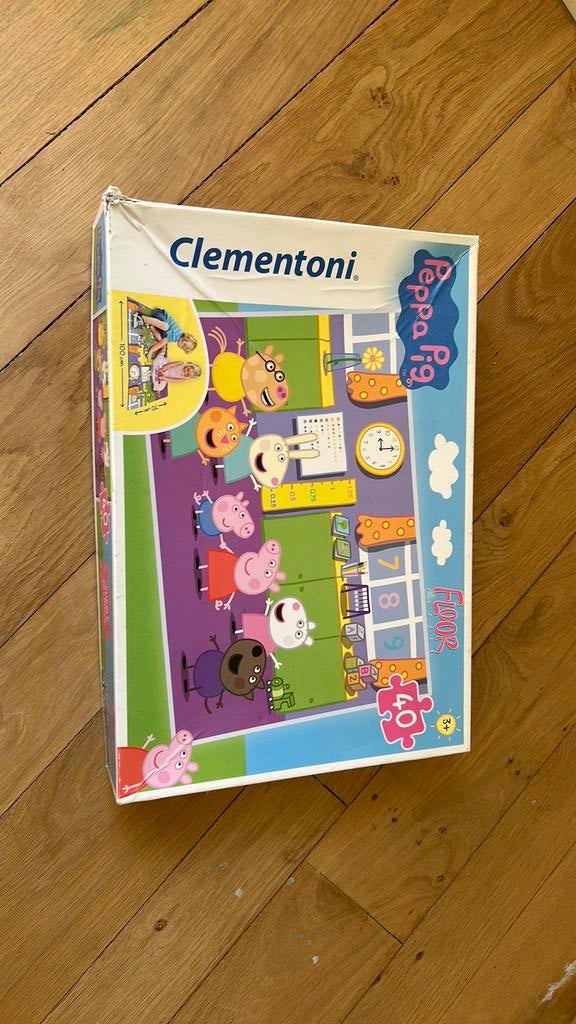 Grote puzzel Peppa Pig 40 stuks voor kleuter, Ophalen of Verzenden, 10 tot 50 stukjes, Gebruikt, 2 tot 4 jaar