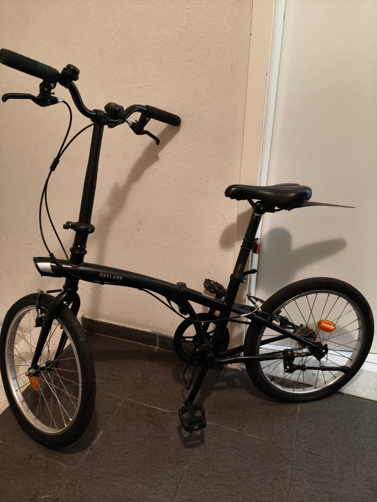 plooifiets als nieuw Oxylane zwart, Fietsen en Brommers, Ophalen, Zo goed als nieuw, Totaal opvouwbaar, Overige merken