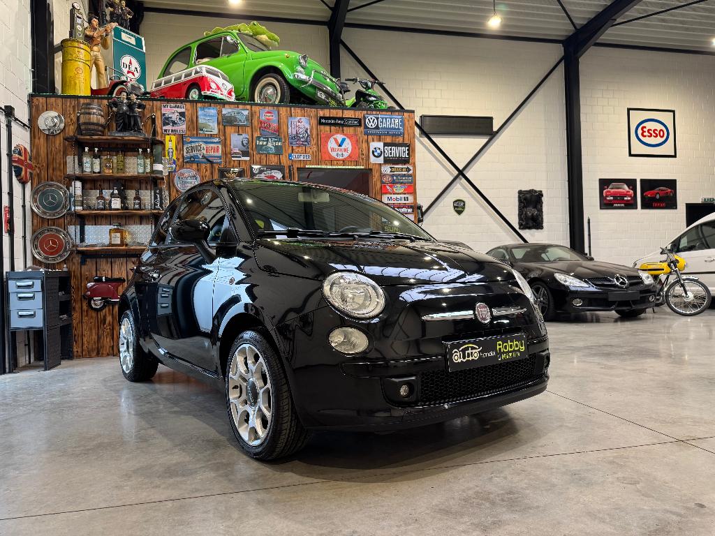 FIAT 500 - 1.4 CC - 101 PK - 58.000 KM- TOPSTAAT -GARANTIE -, Voorwielaandrijving, 4 zetels, Zwart, 4 cilinders