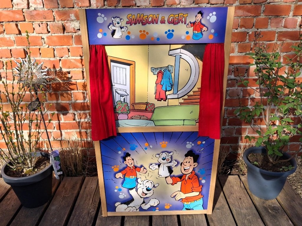 Vintage Samson en Gert poppenkast met poppen, Collections, Jouets, Utilisé, Enlèvement