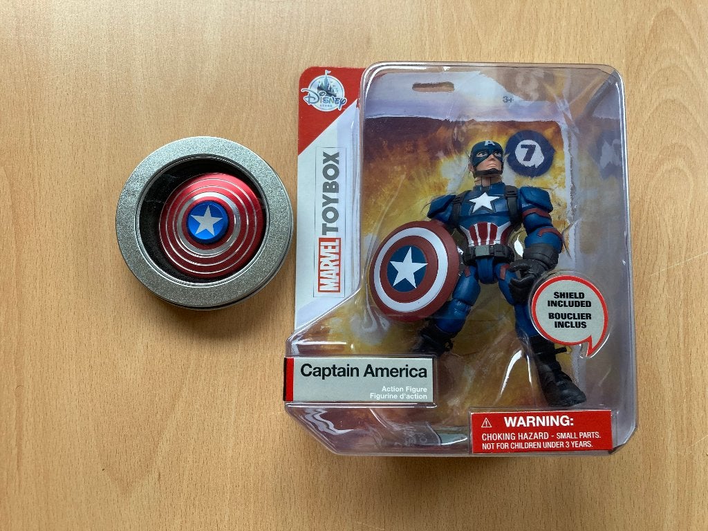 Captain America Action Figure + fidget spinner, Ophalen of Verzenden, Superheld, Nieuw, Beeldje of Figuurtje